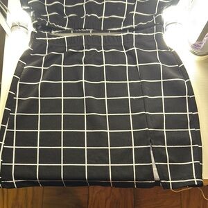 Black and White Mini Dress